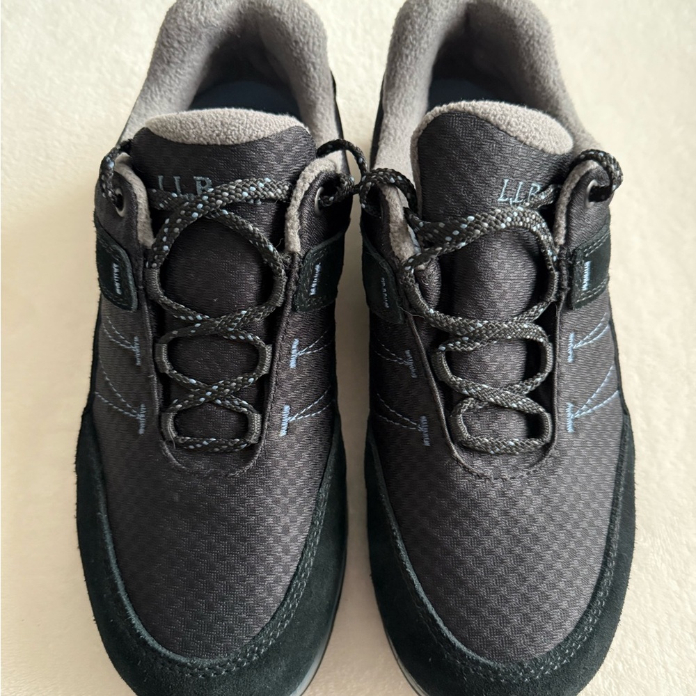 L.L. Bean Black and Gray Sneakers with Textured Upper